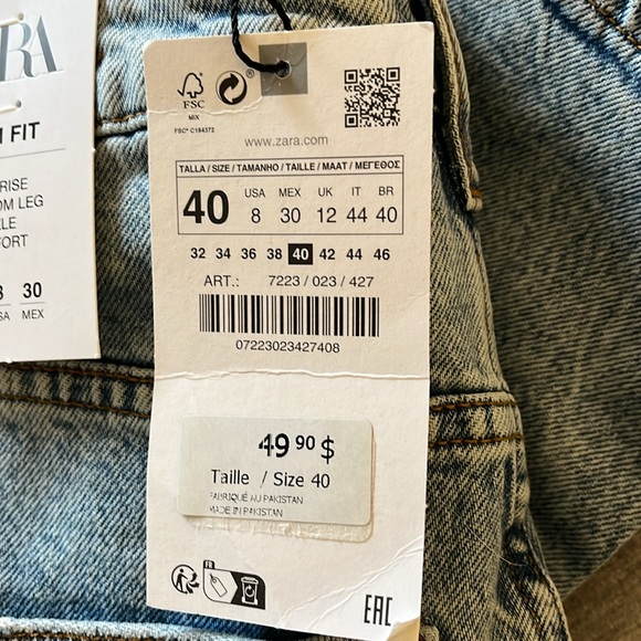 Zara High rise slim Mom ankle jeans - Picture 6 of 6